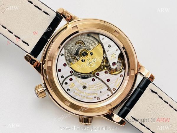 PFF Factory V4 Patek Philippe Sky Moon Celestial Watch Rose Gold Diamond Bezel 4