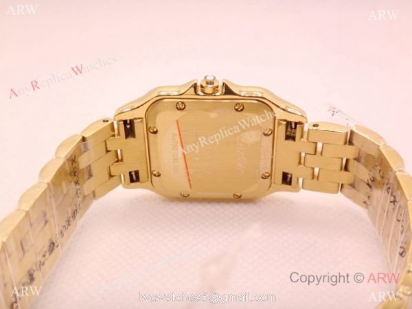 High Quality Cartier Panthere de Watch Yellow Gold Diamond Bezel 27mm 4