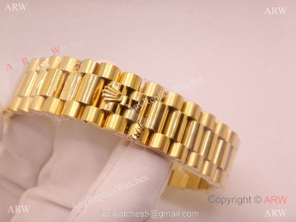 Iced Out Rolex Day-Date Presidential Yellow Gold Watch 36mm 4
