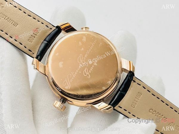 TWS Factory 1:1 Replica Vacheron Constantin Malte Dual Time Regulateur Watch 9015 Rose Gold Black 4