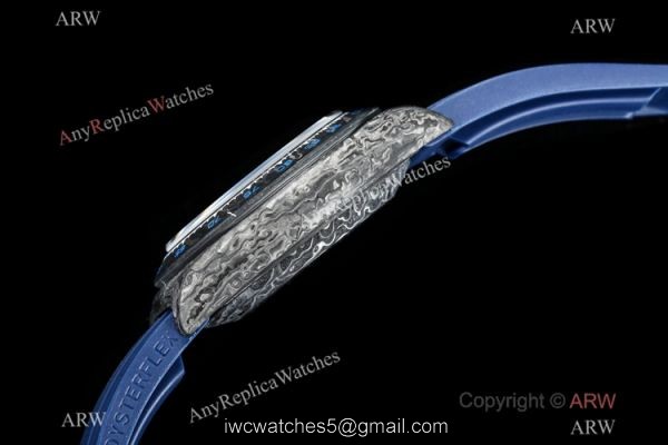 New! TW Factory Rolex Daytona Carbon Motley 7750 Chrongraph Watch Blue Oysterflex Strap 4