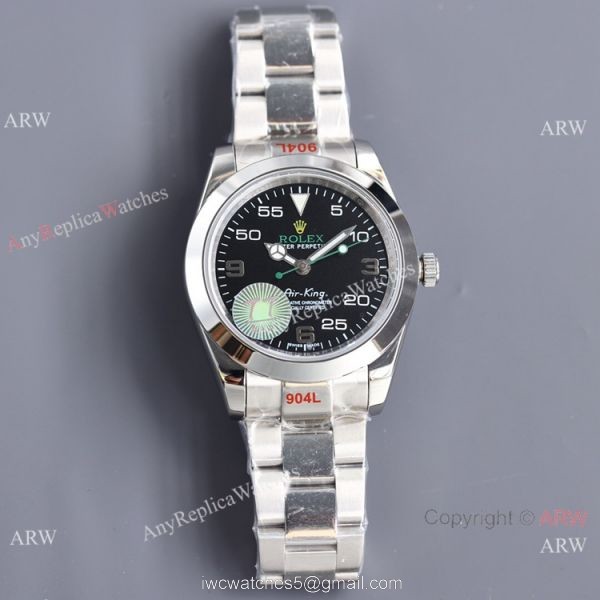 Swiss Quality Rolex Air-King Stainless Steel 8215 Watch Super AAA Case 4
