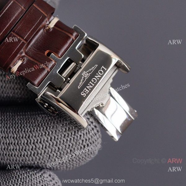 Swiss Replica Longines Master Power Reserve 38mm Watch Leather Strap 2824 Movement 4