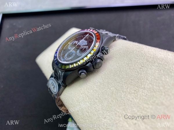 (2022 New) IPK Factory Rolex Blaken Daytona nBlack Venomo 7750 Watch DLC Coated 40mm 4