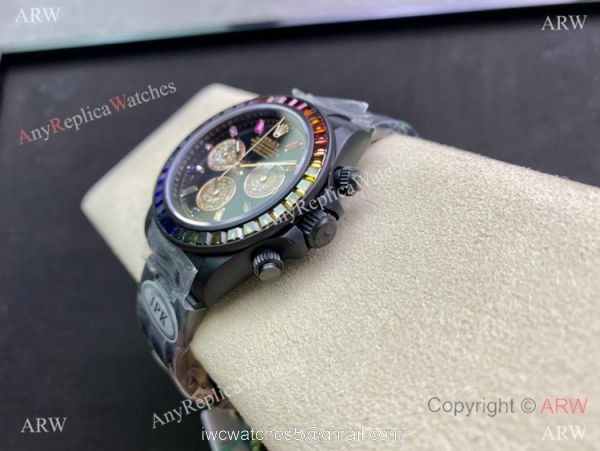 (2022 New) Swiss Rolex Daytona Blaken DLC Coated IPK Factory Swiss 7750 Watch 40mm 4