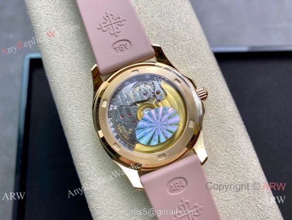 PPF Factory Patek Philippe Lady-Aquanaut Cal.324 Watch Yellow Gold MOP Dial 4