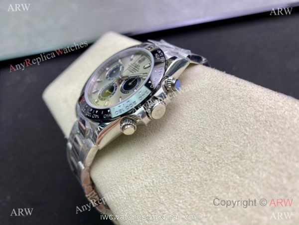 Swiss Copy Rolex Daytona 7750 904l Steel Grey Dial Ceramic Bezel Watch 40mm 4