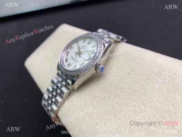 Swiss Copy Rolex Datejust 31mm Diamond Bezel watch with Jubilee Band 4