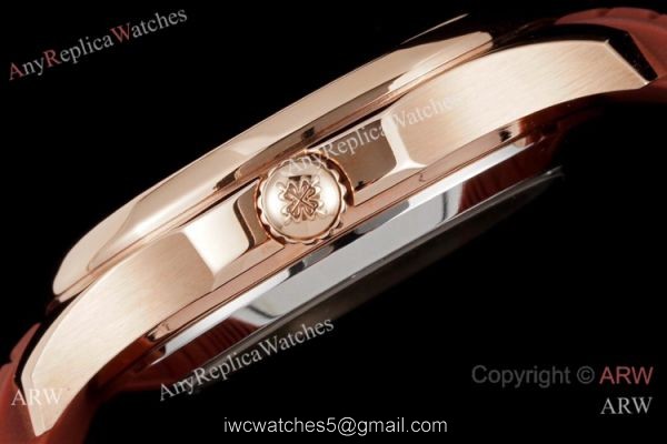 Swiss Quality Copy Patek Philippe Aquanaut Rose Gold Chocolate Dial Citizen 8215 Watch 4