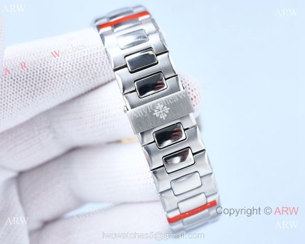 Swiss Quality Patek Philippe Nautilus 8215 Automatic Watch Diamond Bezel White Dial 4