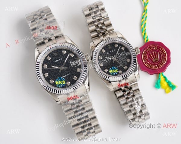 Black face 28mm/36mm Replica Rolex Datejust Watch Citizen 8215 Movement 4
