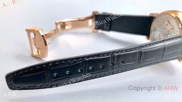 Super Clone IWC Portugieser Moon phase Tourbillon Edition Watch Rose Gold Black Dial 42mm 4