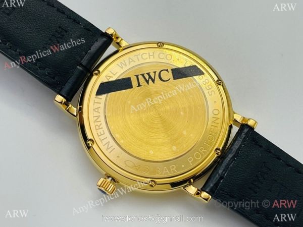 Swiss Replica IWC Portofino Moon watch IWS Factory Cal.35800 Yellow Gold Case 40mm 4