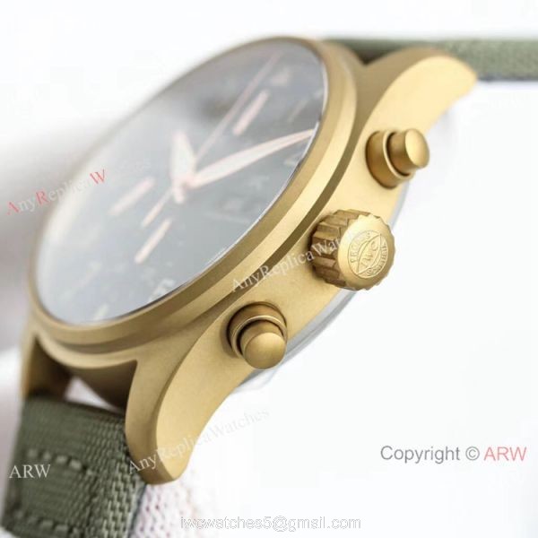 ZF Swiss IWC Pilots Chronograph 10 Years of MR PORTERo Edition 7750 Bronzo watch 4