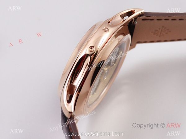 GR factory Patek Philippe Complications Moon phase 5205g Watch GRF V2 Version Rose Gold White 4