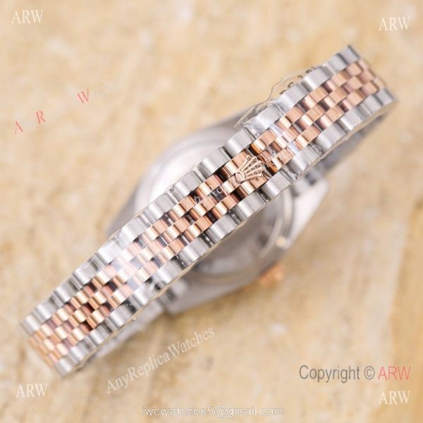 Replica ROLEX Datejust 2-tone White Ladies 31 MM Jubliee Watch 4