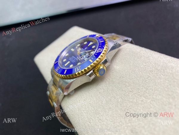 (JVS) Swiss Grade Rolex Submariner 41mm JVS Factory swiss 3235 Wrist 2-Tone Blue Dial 4