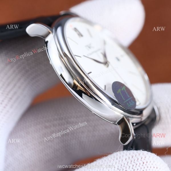 Knock-off IWC Portofino Citizen 9015 White Face Black Strap Watch 4