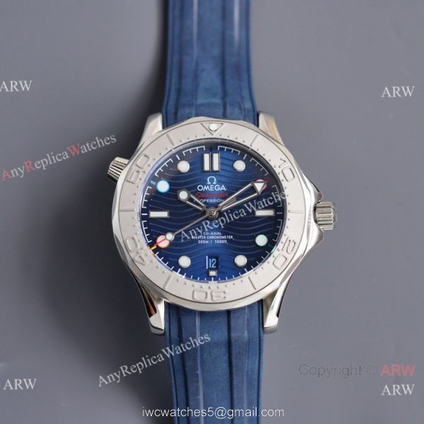 Swiss Quality Omega Seamaster Nekton Diver 300m Blue Dial Watches 42mm 4