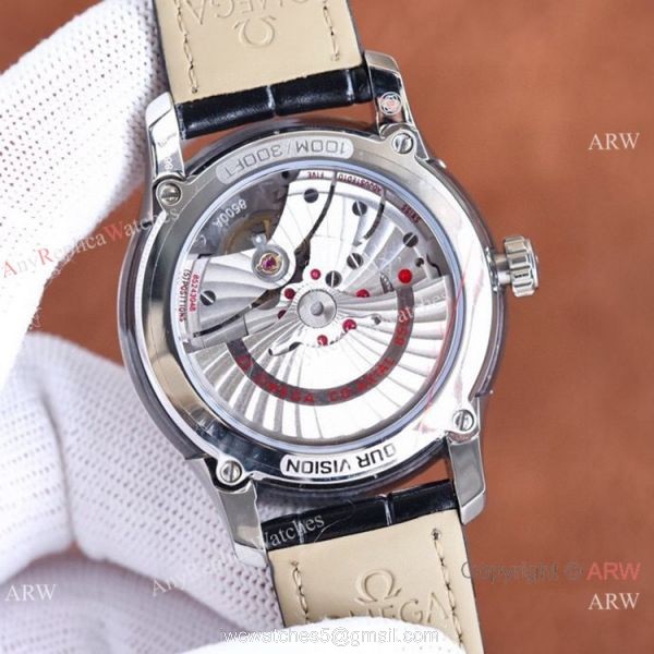 Swiss Quality Omega De Ville Prestige Watches Citizen 8215 Rose Gold Case 4