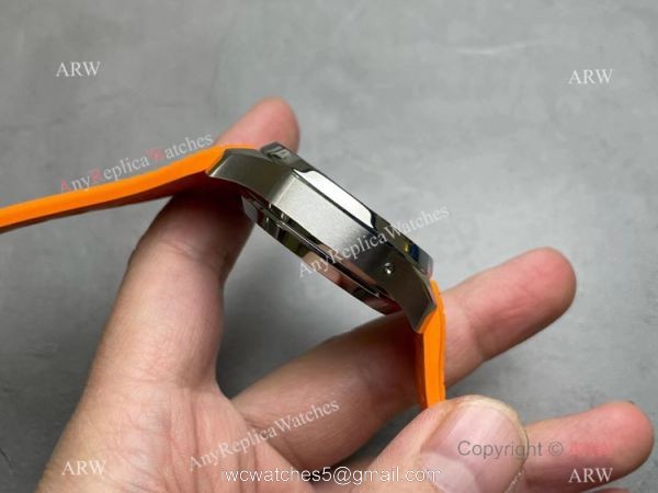 Grade AAA Patek Philippe Aquanaut Chronograph Caliber CH28 Watch Orange Rubber Strap 4