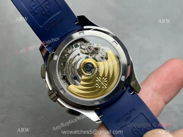 Grade AAA Copy Patek Philippe Aquanaut Chronograph 5968g Watch Blue Rubber Strap 4