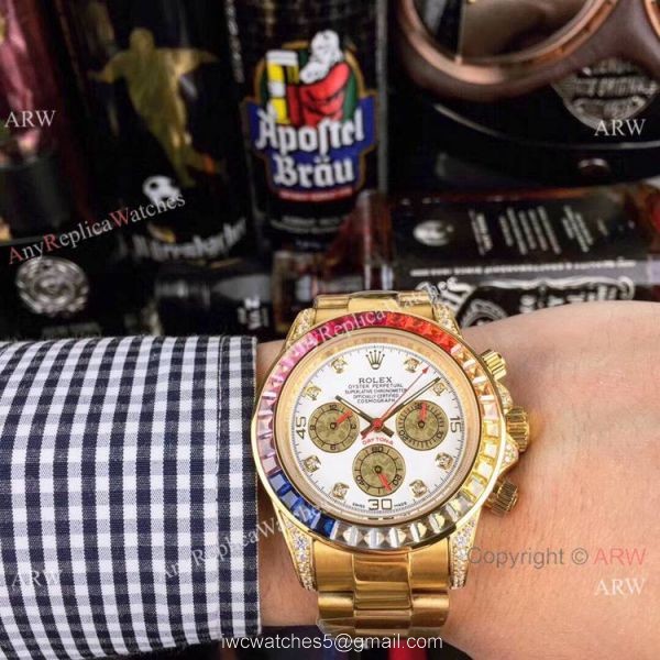 Limited Edition Daytona Rolex Rainbow Replica Watch 42mm 4