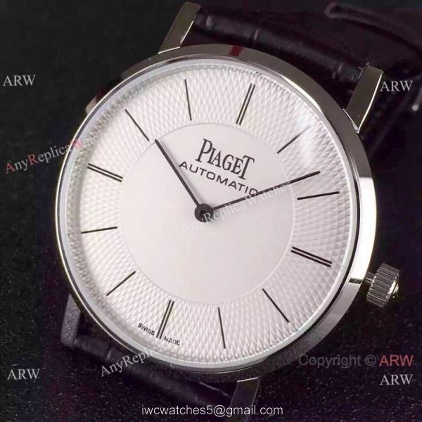 1 1 Best Replica Piaget Altiplano White Dial Black Leather Strap Watch Swiss 9015 4