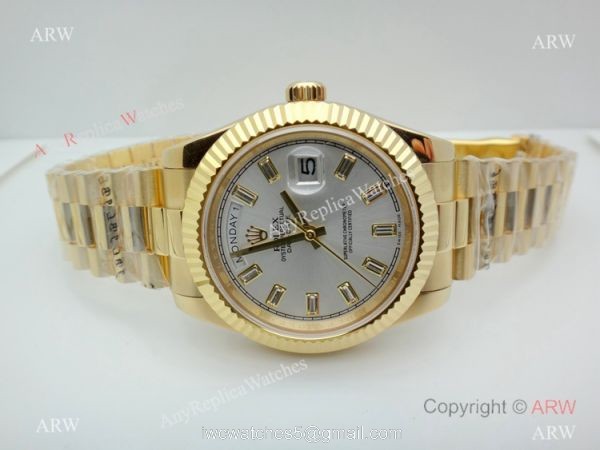 Replica Rolex Presidential Diamond Day-Date 40mm Yellow Gold Watch 4