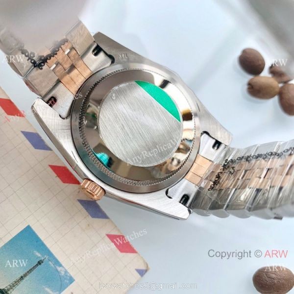 New Style Rolex Oyster Perpetual Datejust 36mm Watch Rose Gold Diamond Dial 4