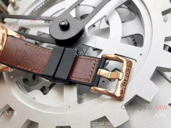 New Replica Corum Watches Corum Bubble Squelette Rose Gold Skeleton Dial 4