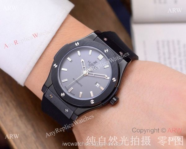 Copy Hublot Classic Fusion 42mm Watch SS Black Bezel 4
