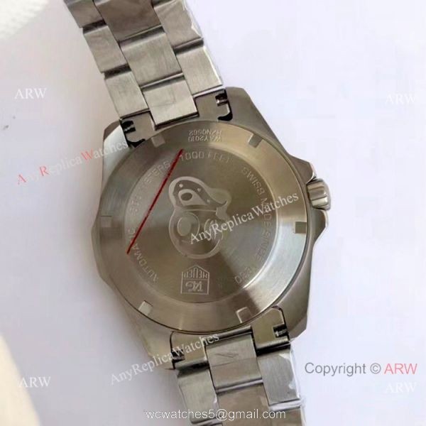 Wholesale Copy Tag Heuer Aquaracer Calibre 5 Watch Silver and White 4