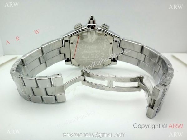 High Quality Replica Cartier Roadster Chronograph Stainless Steel Watch 4