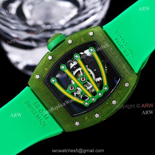 Green Richard Mille RM 59-01 Yohan Blake Tourbillon Watch Replica 4