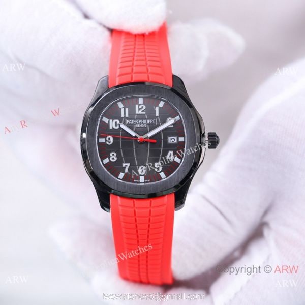 Swiss Quality Citizen 8215 Patek Philippe Aquanaut Watch Purple Rubber Strap 4