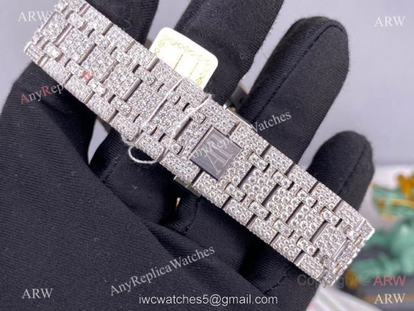 Iced Out Audemars Piguet Royal Oak Swiss Replica Watch Middle East Arabic Face 4