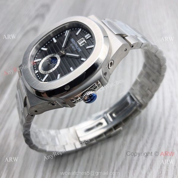 Patek Philippe Annual calendar Nautilus 8215 Black Dial Watches 42mm 4