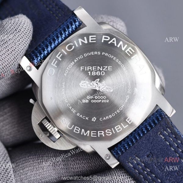Knockoff Panerai Submersible eLAB-ID pam1225 Wrist Gray Recycled PET Nylon Strap 4