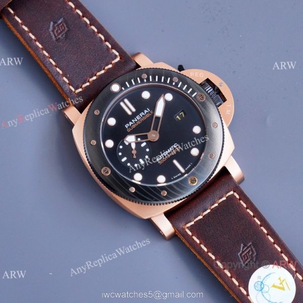 New Panerai Submersible Goldtech PAM1070 Rose Gold Watch 44mm 4