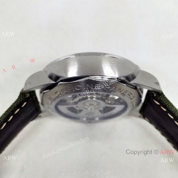 Copy Panerai PAM00535 GMT Watch Green Recycled PET Nylon Strap 4