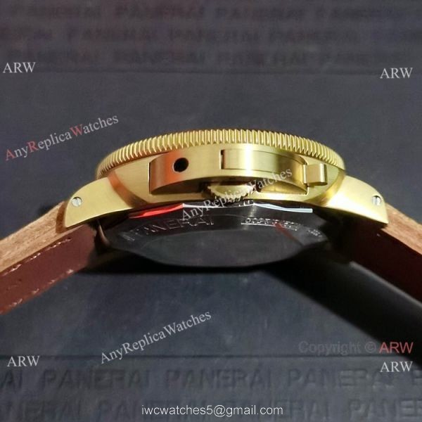 New Clone Panerai Submersible Bianco PAM1223 Watch 42mm Yellow Gold Case 4
