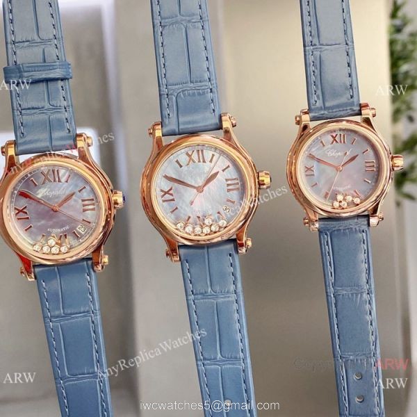 Clone Chopard Happy Diamond Lover Watch Blue Mop Dial 4