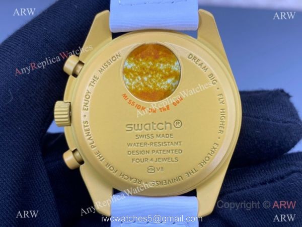 2022 New! Replica Swatch x Omega Mission to SUN Watch Bioceramic lemon case 4