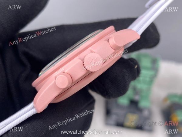 2022 New! Replica Swatch x Omega Mission to Venus Watch Pink Version 4