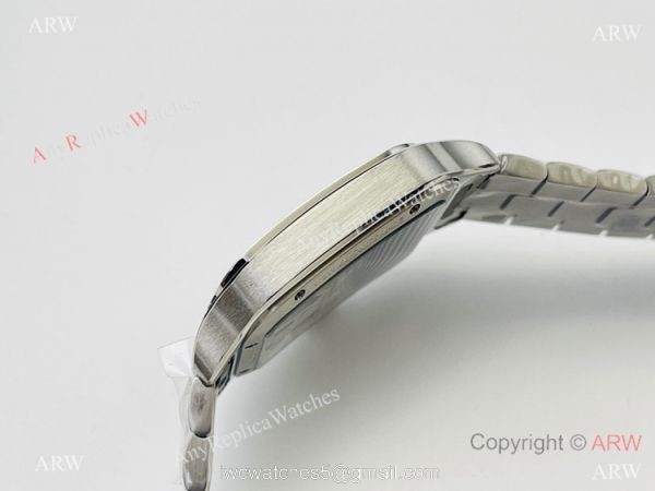 V8 Factory Super Clone Cartier Skeleton Santos Swiss Ronda4S20 Watch Stainless Steel Case 4