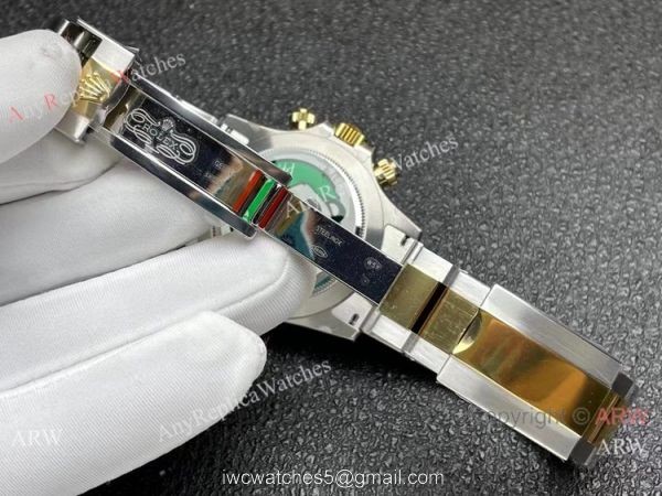Better Factory BTF Swiss 4130 Rolex Daytona Two Tone Gold Champagne Watch Custom 4