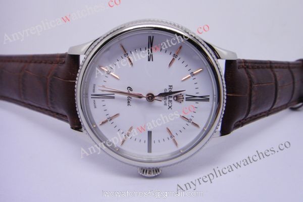 Rolex Cellini Time Rose Gold Markers Watch Swiss ETA Rolex Geneve Fake watch 5
