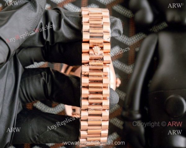 Swiss Copy Rolex DateJust ETA2836 Watch 36mm Rose Gold Gray Dial 5