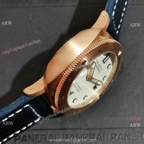 Clone Panerai Submersible Bianco 42mm Watch Rose Gold Pam01223 5